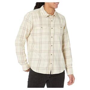 PAIGE Evertt check-print long-sleeve shirt in Light beige Size S‎